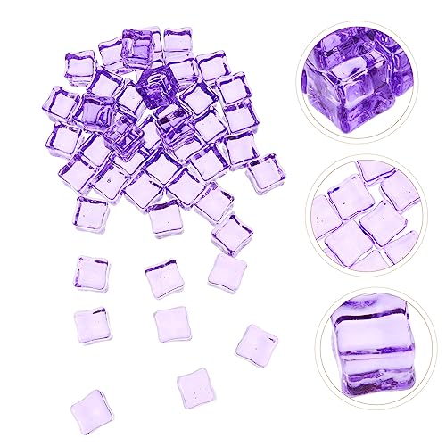 Accesorios de plástico transparente tipo cubitos de hielo reutilizables para decoración 7