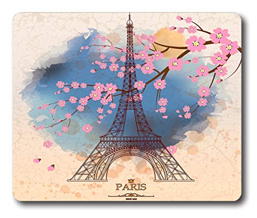 ice rabbit Mouse Pad Eiffel Tower Rectangle Mouse Mat Non-Slip Rubber Mousepad