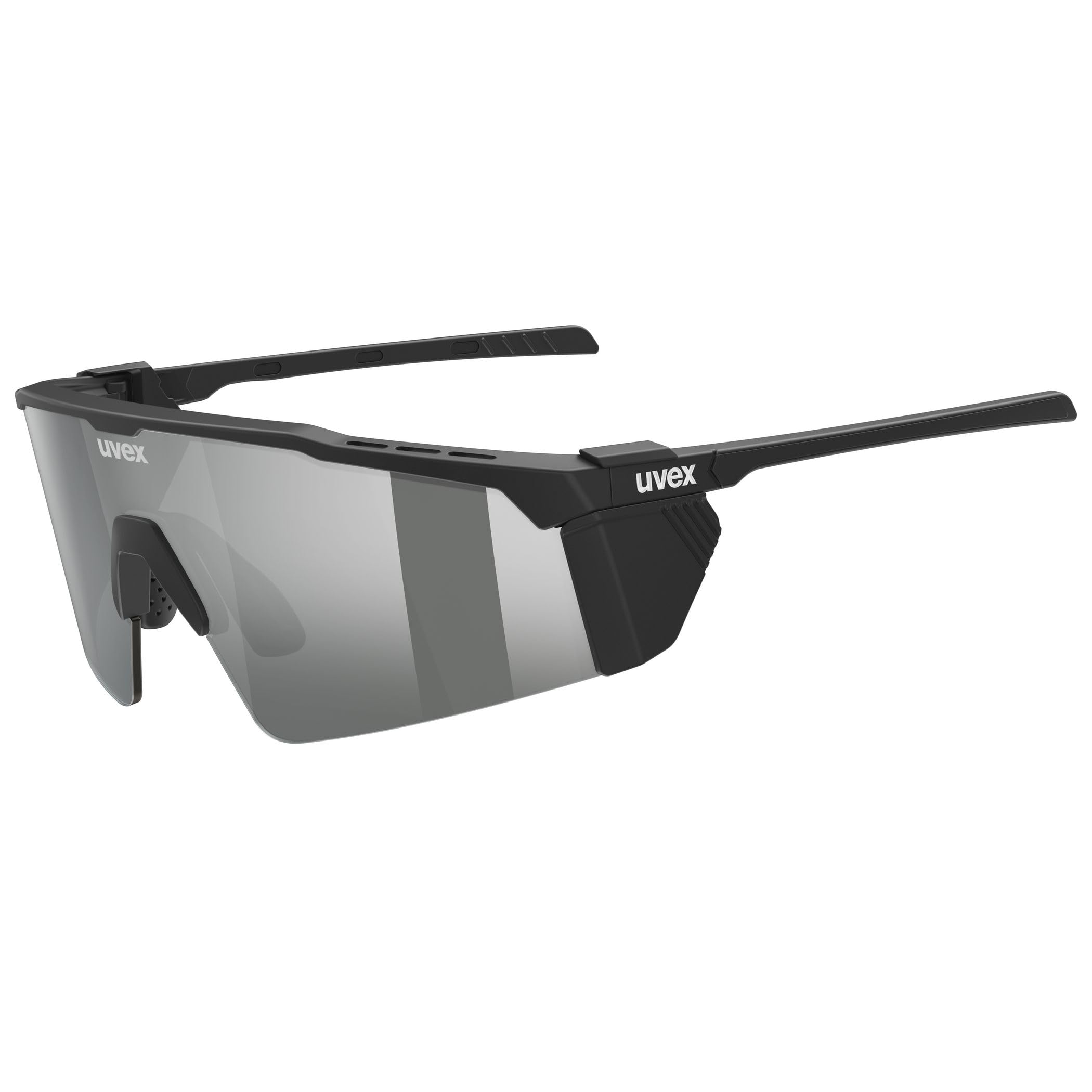 uvex flowline glacier Okulary sportowe dla dorosłych - black matt/mirror silver
