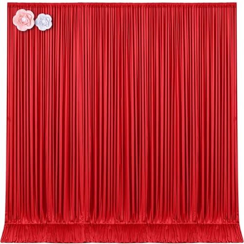 Cortinas Fondo Fotográfico Rojo 5x12 pies 2 Paneles miniatura 1