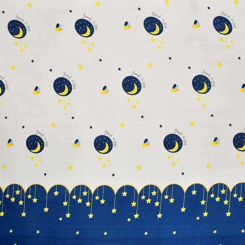 Image of Elastic Fitted Single Bed Bedsheet | Glace Cotton Bedsheet with 1 Pillow Cover - 200TC, 72x48x Upto 6 Inches (Good Night)