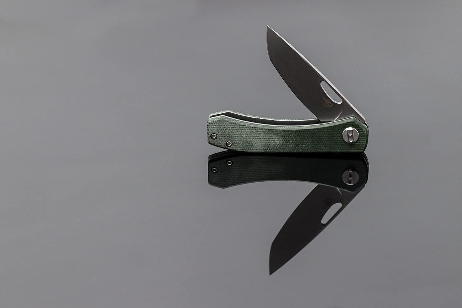 Bestech Knives BANDIT - EDC Folding Pocket Knife - Linerlock, G10 or Micarta Scales, N690 Steel Blade, Kaviso Exclusive (OD Green Micarta)