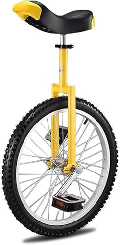 一輪車 組み立て式 競技用 大人用 子供用 学生用 通勤 (イエロー,24インチ)