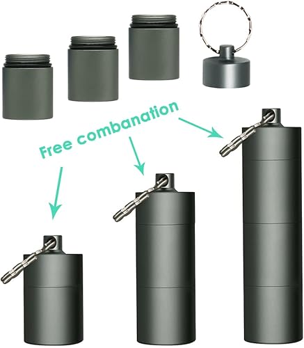 Miniatura 10 de EFFIET - Paquete de 3 paquetes de 3 compartimentos portátiles con bolsillo de metal, contenedor de píldoras de emergencia, caja dispensadora de