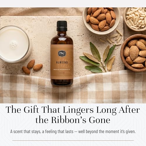 Image of P&J Trading - Almond Scented Oil 100ml - Fragrance Oil for Candle Making, Soap Making, Diffuser Oils