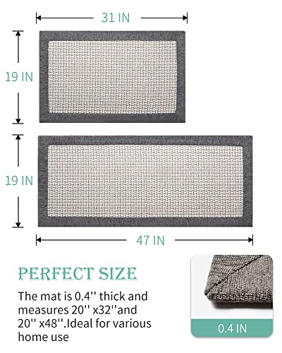 Amoami Kitchen Rugs And Mats Non Skid Washable, Absorbent Rug For Kitchen, Large Kitchen Floor Mats For In Front Of Sink, 2 Pcs Set 20"X32"+20"X48" #TOP1