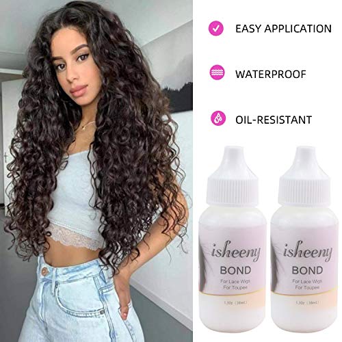 Isheeny Lace Wigs Adhesive 1.3 Ounce Invisible Safe Nontoxic Hair Glue for For Poly and lace Hairpieces, Lace Wigs, Closure Frontal, Toupee Systems - Thumbnail 7