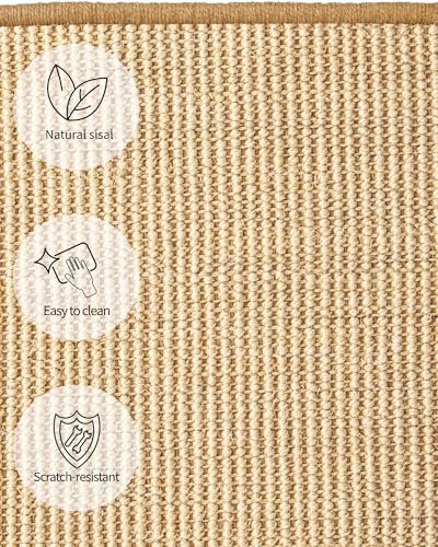 JanYoo 2 peças de almofadas para arranhar coelhos, coçar coelho de sisal, tapete para coçar coelhinh