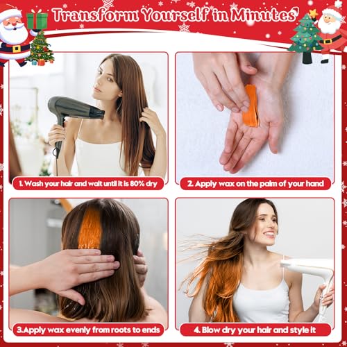 Set de 6 ceras para cabello - tinte temporal lavable miniatura 5