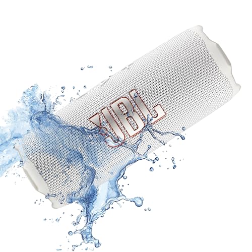 Image of JBL FLIP 7 (White) Waterproof Portable Speaker Bundle with X-Halo Hardcase (Black)