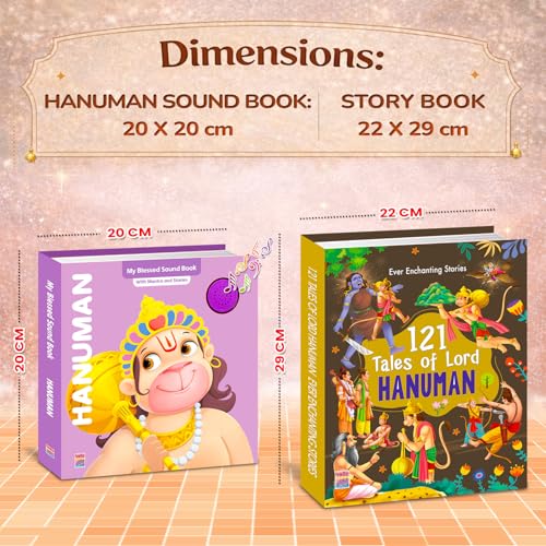 Image of Hanuman Mantra Sound and 121 Story Book Combo for Kids ; India's First Mythology Mantras Sound Book to Teach Indian Culture, Values Devotional
