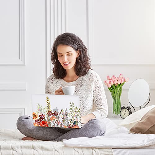 iDonzon Case for MacBook Air 15-inch M5 M4 M3 M2 A3448 A3241 A3114 A2941 2026-2023 Release with Touch ID, 3D Effect Matte Clear See Through Hard Cover & Keyboard Cover, Field Flowers - image 3