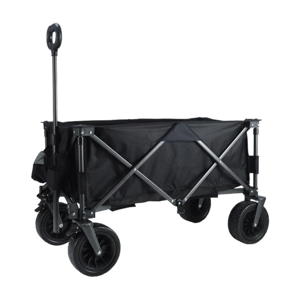 Remolque Plegable for Pesca, Compras, Camping, pequeño, for Picnic, Color Negro, for Exteriores,Maletero para Moto(Black)