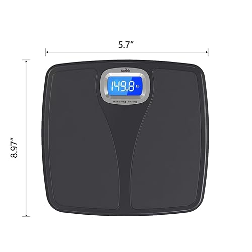 Miniatura 2 de ACNHLI Báscula digital de baño para peso corporal, báscula digital precisa para hogares, oficinas, lugares públicos, incluidos manuales de producto