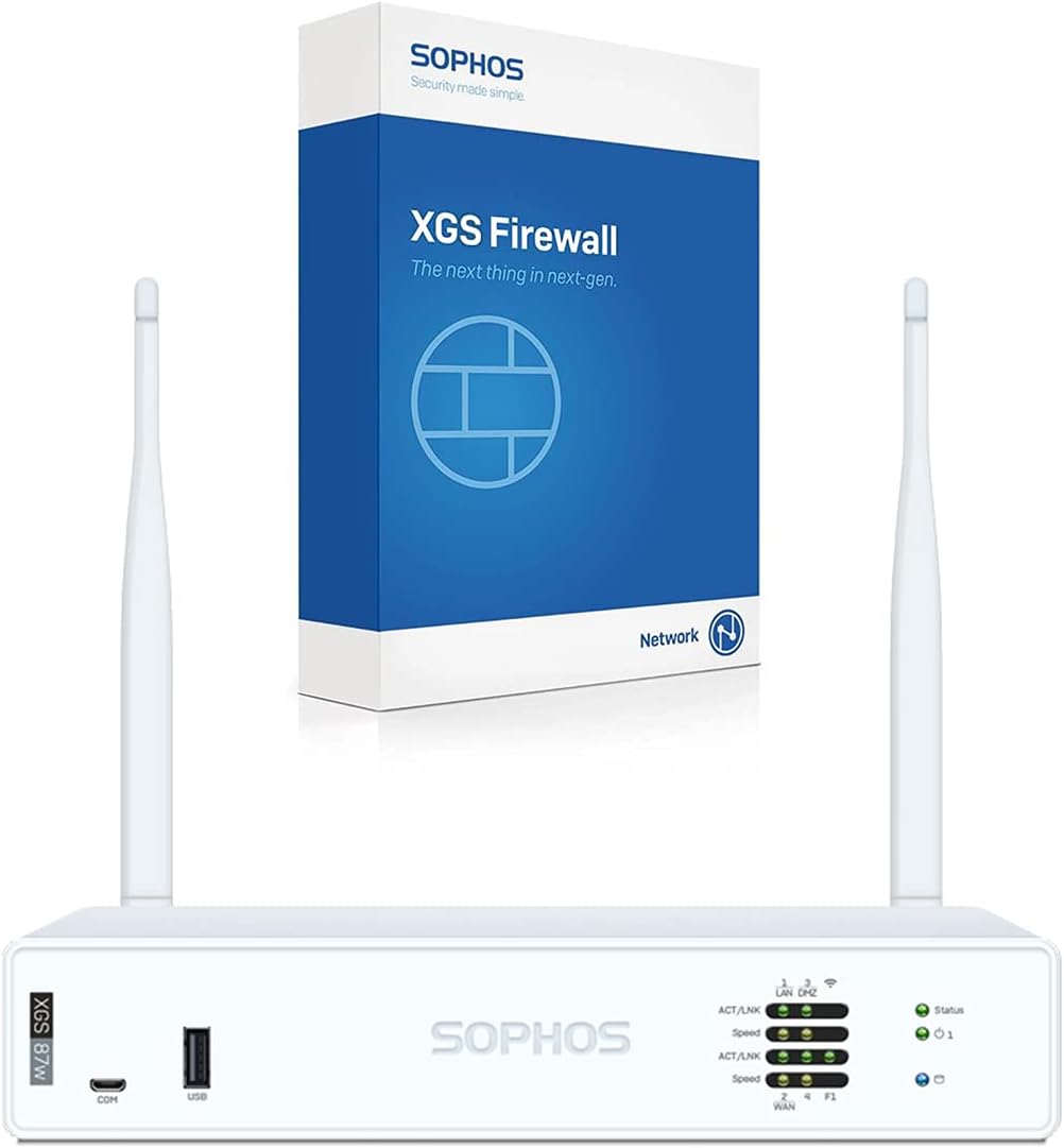 Sophos XGS 87w Next-Gen Firewall with Standard Protection, 3-Year (US Power Cord) (JY8B3CSUS)