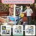 2 in 1 Wooden Mud Kitchen, Outdoor Play Kitchen with Removable Sink,Water Box & Faucet,Stove Top, Storage Bags& Metal Basket,Kitchen & Grocery Store Backyard Outdoor Pretend Kitchen for Kids
