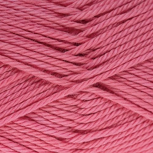 Image of Estako Royal Cotton, (4 Skeins Pack) 100% Mercerized Giza Cotton Yarn, Soft, Super Fino for Crochet and Knitting (4 x 1.76 Oz) / (4 x 137 Yrds) (5070 - Pink)