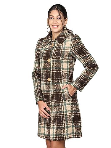 Image of CHKOKKO Wool Winter Wear Single Breasted Long Coat For Women