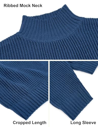 Image of Libsorge Womens Oversized Mockneck Cute Cable Knit Sweater Winter Fall 2025 Ladies Dressy Casual Lightweight Pullover Tops