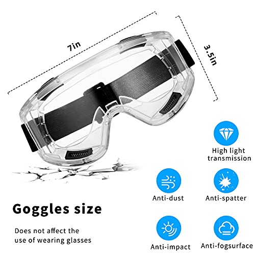 Kischers 6001 Reusable Half Facepiece And Anti-Fog Safety Goggle Set Against Dust/Organic Vapors/Smells/Fumes/Sawdust/Asbestos Suitable thumb #4