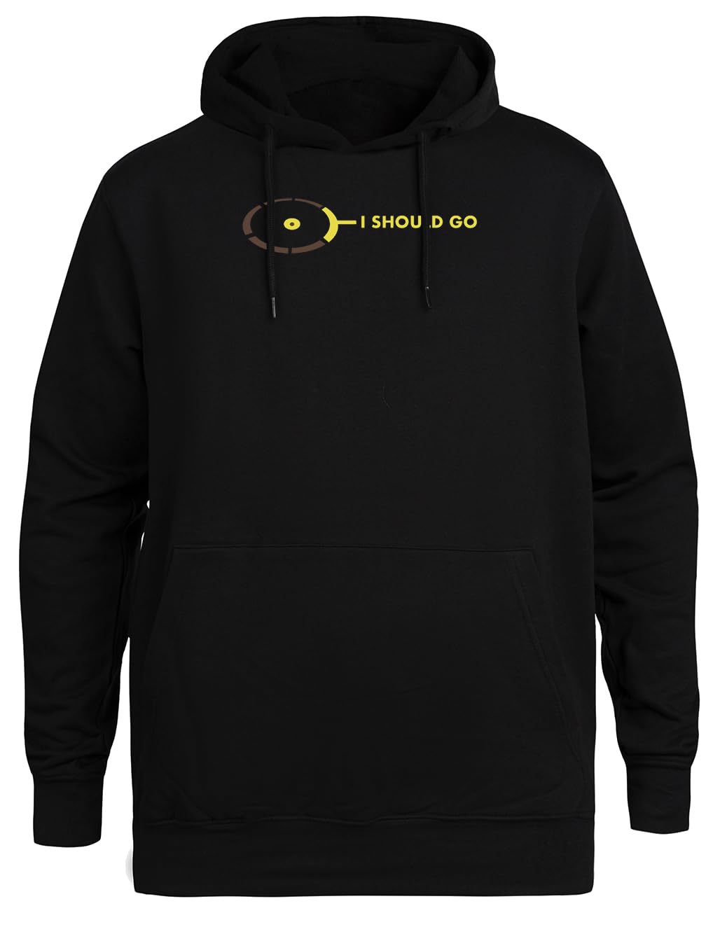 Powinienem Iść Unisex Czarna Bluza Ekologiczna z Kapturem Unisex Black Hoodie Eco-Friendly Hooded Jacket