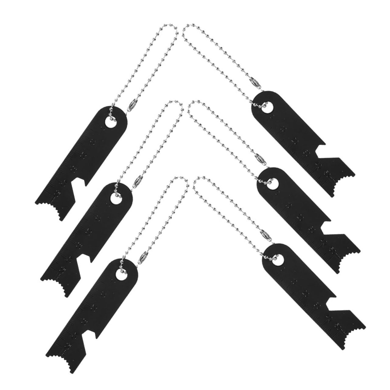 GALPADA 6-Pack Flint Fire Starter Integrated Multi-Function Ruler for Camping Hiking Emergency