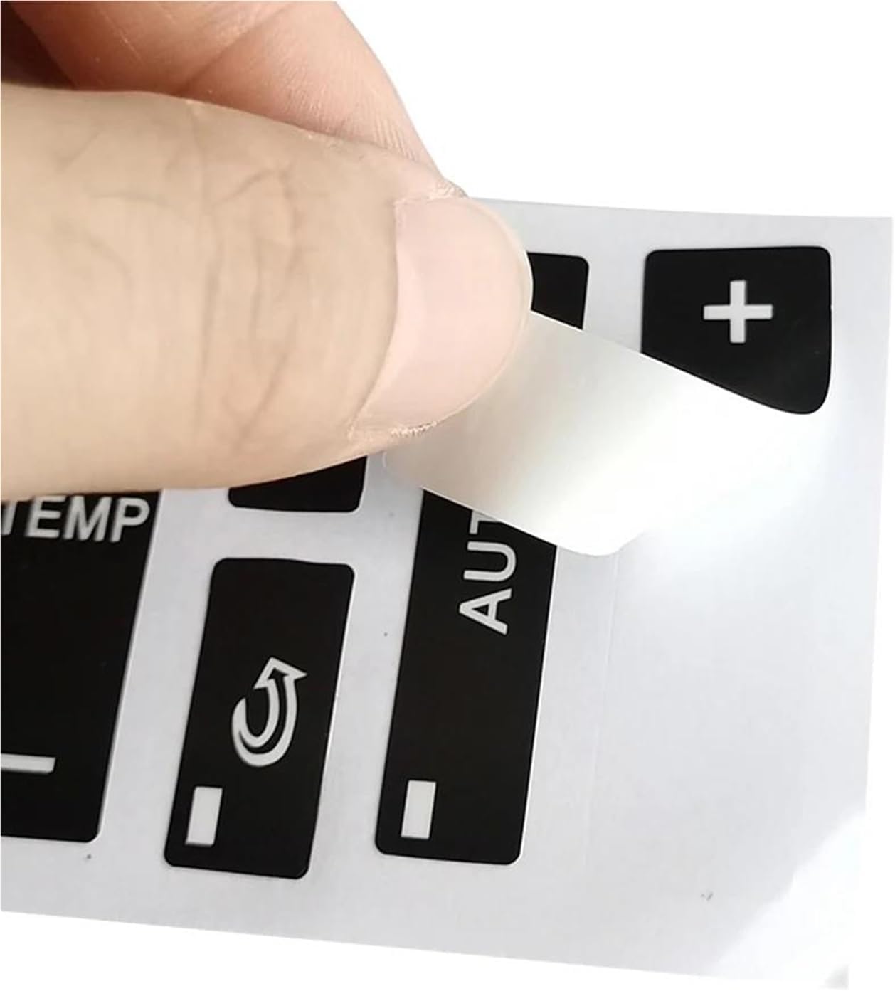 Car Air Conditioning Dash Button Sticker for A3 8L A2,Radio Dash Buttons Decal Replacement Stickers Auto Interior Accessories