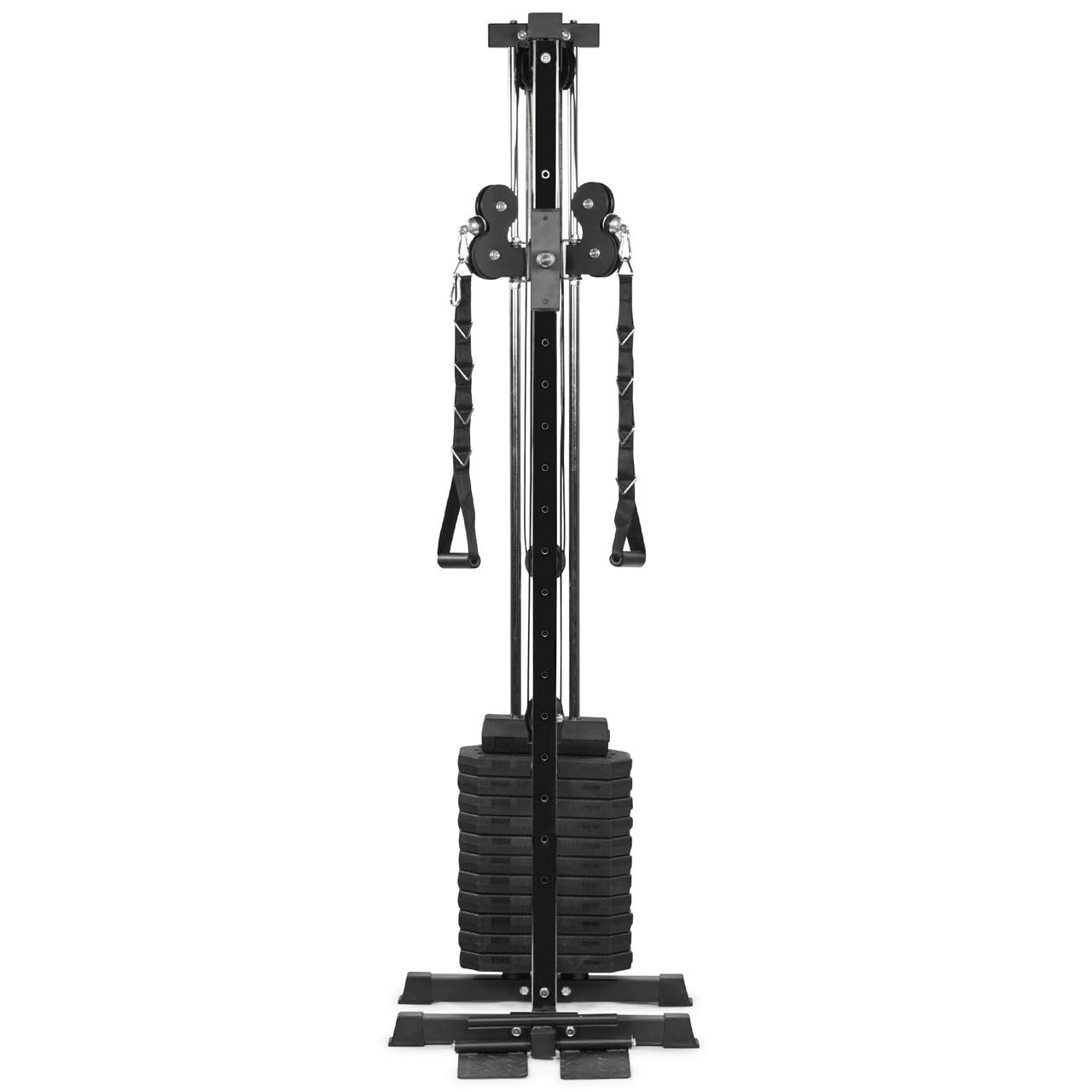 DIONE CW60 - Single Pulley - Cable Crossover - Mit 60KG Gewichten - Erweiterbar bis zu 90 kg - Wandbefestigung - Kabelzugturm - Latzugturm