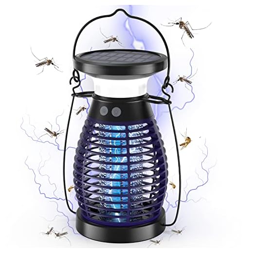 Solar Bug Zapper, 3-in-1 Mosquito Zapper for Indoor Outdoor, 4200V High Powered UV Mosquito Fly Zapper, Waterproof Rechargeable Fly Zapper Trap for Camping, Patio, Home, Kitchen(Purple)