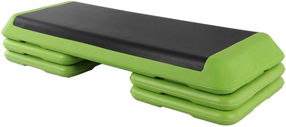 Fitness Aerobic Stepper, Adjustable Yoga Step 100cm 3 Level Exercise Step Platform for Home Gym Training (Color : Green