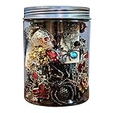 YDCYYH Gothic Mystery Jewelry Jar Witchy Jewelry Gift Set Surprise Jewelry Set Includes Necklaces, Earrings, Rings, Bracelets, Brooch for Unique Anniversary Birthday Friendship