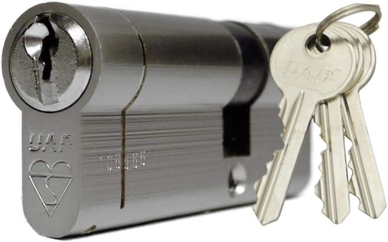 UAP 30/70 (25-10-65) 100mm Nickel High Security 1* Kitemarked Euro Cylinder Door Lock - Secured by Design