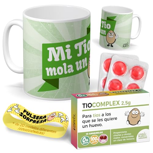 Kit presente personalizado para caras | Caneca My tio mola um ovo doces divertidos pulseira surpresa | Presente divertido, original e único para aniversários, santos, Natal..