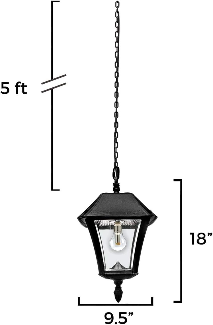 Buy 1 get 1 GAMA SONIC Baytown II Bulb Solar Hanging Light on Chain with Remote, Black (GS-105B-CX) Get Cheap Price GAMA SONIC Baytown II Bulb Solar Hanging Light on Chain with Remote, Black (GS-105B-CX)