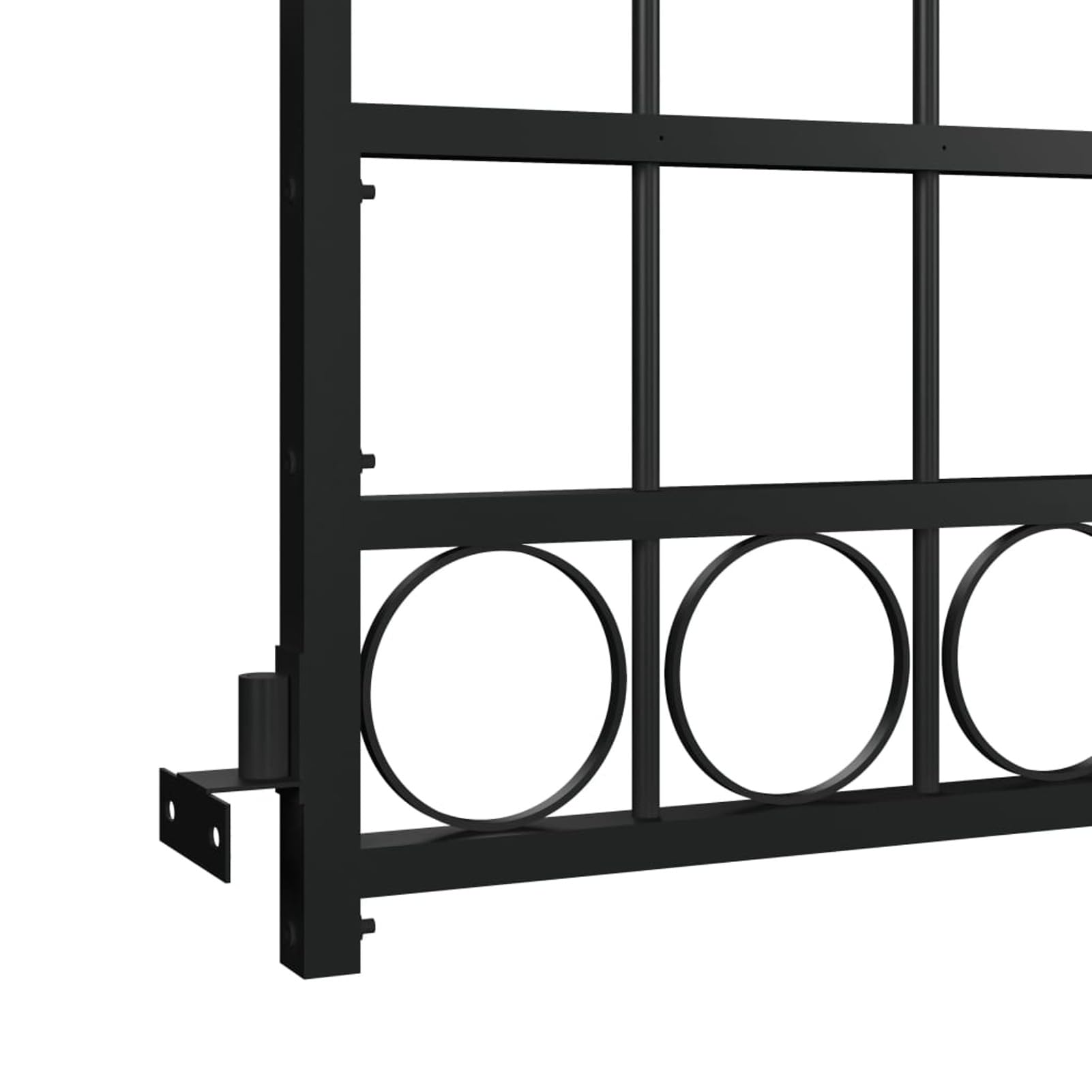 ShGaxin Puerta de jardín con Arco de Acero Negro 89x200 cm, Puertas para Jardin, Puertas De Exterior, Valla Jardín, Rejas para Puertas De Entrada