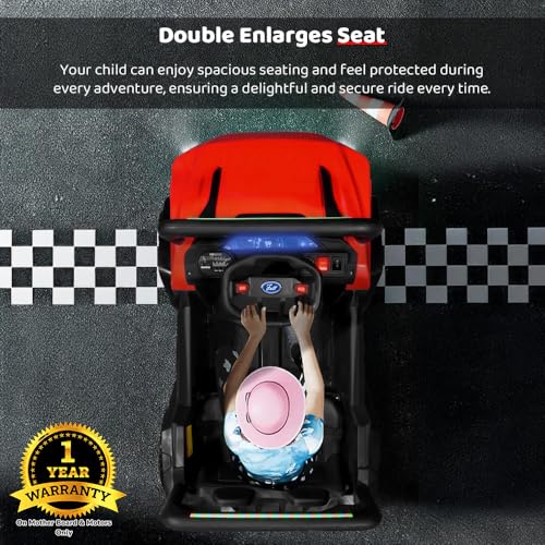 Image of Driving EV Cars for 1, 2, 3, 4, 5, 6 Years | Remote + Steering + Mobile App Control | Kids Jeeps (Entery Level Jeeps [2-6 Years] F-Raptor, Red)