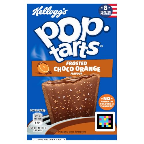 Kelloggs Pop Tarts Frosted Choco Orange Toaster Pastry 4 x 96g