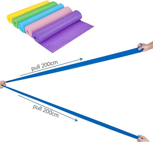 Miniatura 3 de KFJBX - Banda de resistencia para ejercicio de fitness yoga pilates banda de goma elástica para entrenamiento entrenamiento cordón elástico