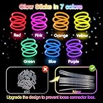 Glow Sticks Bulk Party Pack- Ultra Bright 50pk Glow in the Dark Party Favors, Valentines Decorations, Glow Sticks Party Supplies Glow Necklaces and Glow Bracelets with Connectors - Image 5