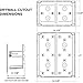 Legrand - OnQ Cable Management, In-Wall Media Box, Dual Purpose Structured Wiring Enclosure, TV Home Theater Recessed Storage Box, 17 Inch, White, ENP1700NA