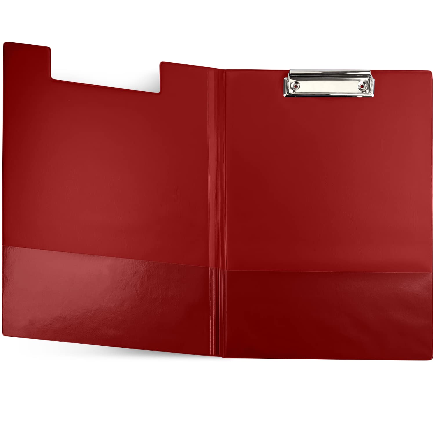 Netuno 1 x Clipboard Folder A4 with Clip Dark Red Clipboard DIN A4 with Lid Writing Board with Metal Clamp Hard Plate Plastic Writing Case Writing Pad Clipboard DIN A4 Document Holder — image 1