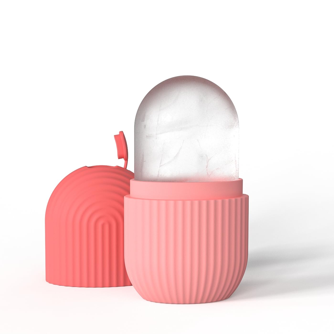 Ice Roller for Face, Ice Cube Facial Roller Massager, Reusable Silicone Face/Neck Ice Mold for Skin Care, Reduce Migraine Pain, De-Puff Eye Bags