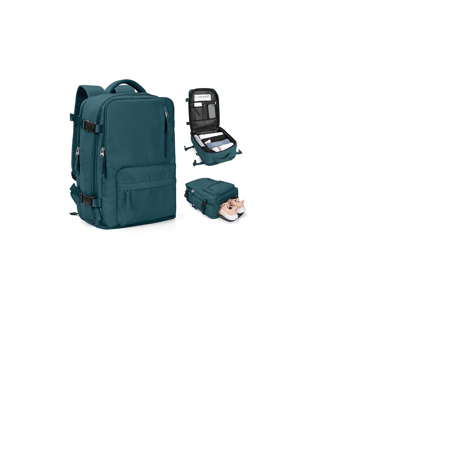 SZLX Vakuum Rucksack mit pumpe Ryanair Handgepäck 40x30x20 Damen Wizzair Handgepäck 40x30x20 Vakuum Reiserucksack mit pumpe Easyjet Wasserdicht Herren für 14-Zoll-Laptops mit Schuhfach