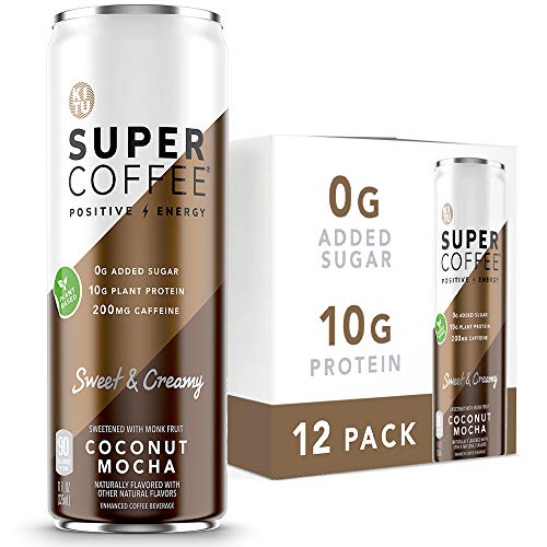 Kitu Super Coffee, Vegan Protein Coffee (0g Added Sugar, 10g Protein, 90 Calories) [Coconut Mocha] 11 Fl Oz, 12 Pack | Iced Coffee, Protein Coffee, Keto Coffee - Pea Protein, Plant Based, Gluten Free