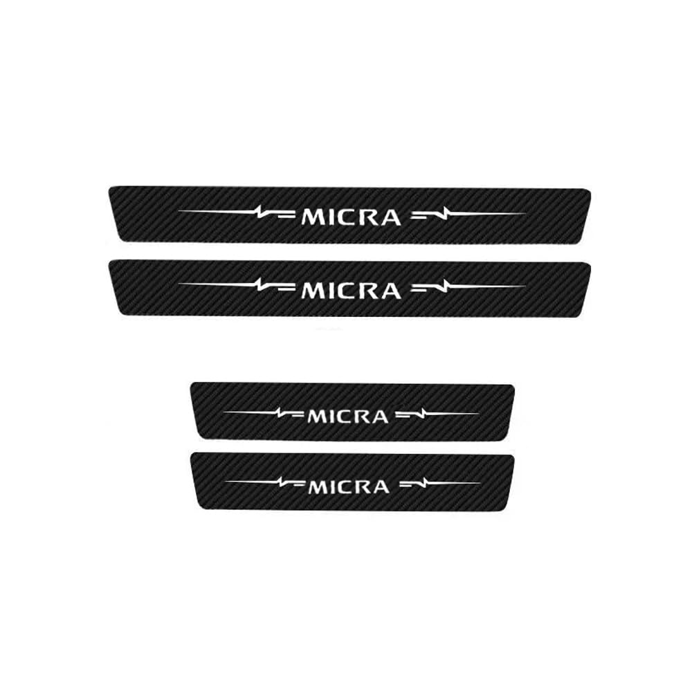 Protezioni Davanzale Portiera Per Nissan Micra K12 2003-2010 - 4 Pezzi In Acciaio Inox, Anti Graffio, Facili Da Installare