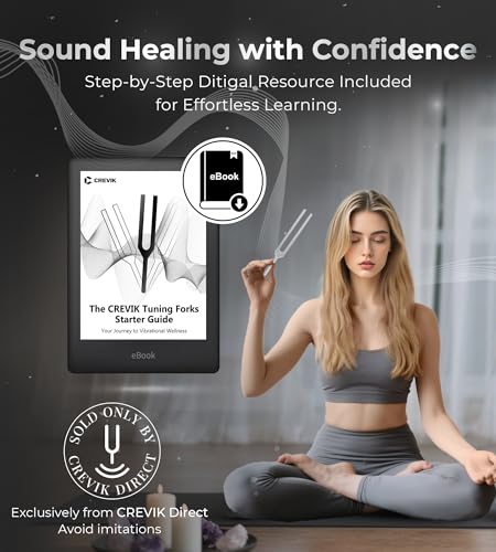 tuning forks for healing set - 128hz 1361hz 256hz 384hz weighted amp unweighted tuning fork kit with hockey puck activator - chakra sound therapy instruments for meditation amp yoga in pouch