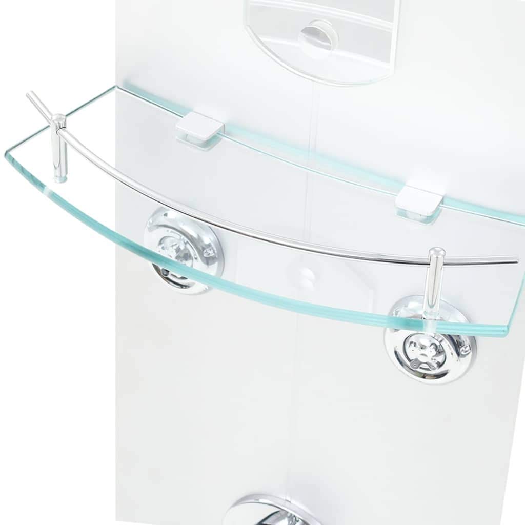 vidaXL Panel Ducha Acero Inoxidable y Plástico 25x43x120 cm Plateado Baño Aseo