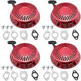 JJing 4 Pack Recoil Starter Assembly for Honda GX340 GX390 GX420 11Hp 13Hp 16Hp Engine Harbor Freight Chicago Electric Predator 420cc Engine Champion 389cc 420cc 439cc Engine
