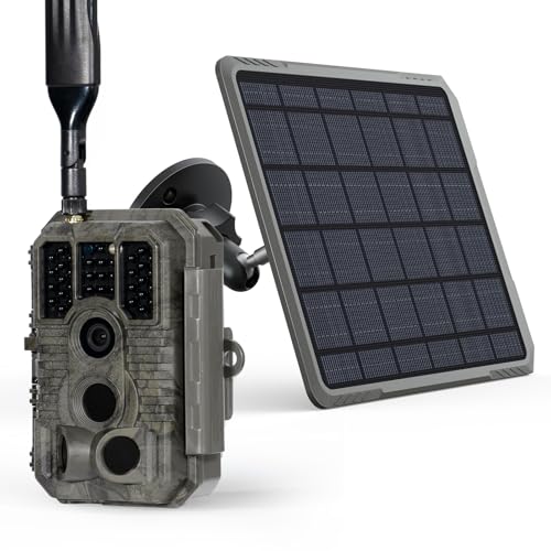 GardePro X60 Pro Max Cellular Trail Camera with SP350 Solar Panel, Live View, 8000mAh Battery, Shared Data Plan, On-Demand HD Photo & Video, Compatible with Verizon/AT&T/T-Mobile