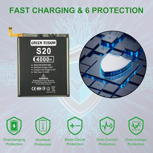 Image of GREEN FUSION EB-BG981ABA Replacement Battery Compatible with Samsung Galaxy S20 SM-G981U /U1 /V /B /W, Includes Instruction & Toolkit